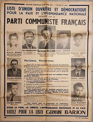 Affiche Communiste À VENDRE! - PicClick FR