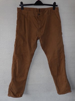 Z592 da uomo DKNY Nero Dritto Con Cerniera Cotone Pantaloni UK L W34 L32 