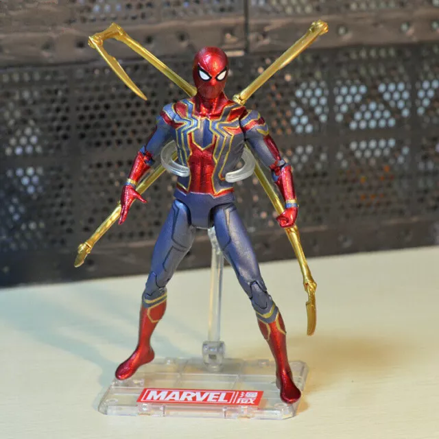 18CM Marvel Spiderman Spider Man Avengers Infinity War Iron Figure Action Toy