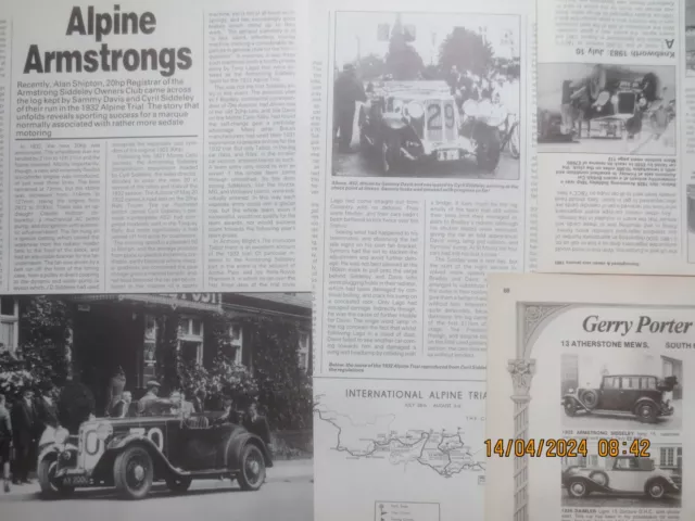 Alvis TA21 & Graber 1955, Alvis Special reports/ adverts, Armstrong Siddeley etc