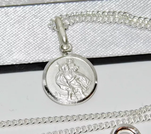 Sterling Silver St Christopher Pendant ~ 925 Silver ~ Choice of Chain / Necklace