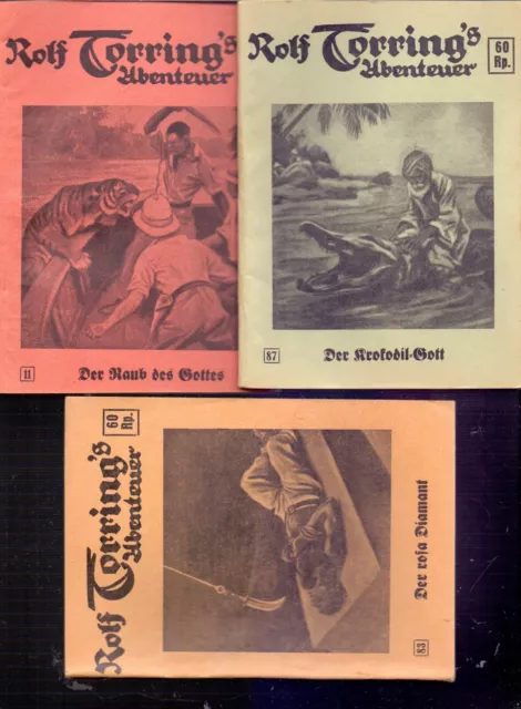 10 ROLF TORRINGS ABENTEUER /11 bis 87 /NEUER- Verlag- ASCONA-SCHWEIZ  1950