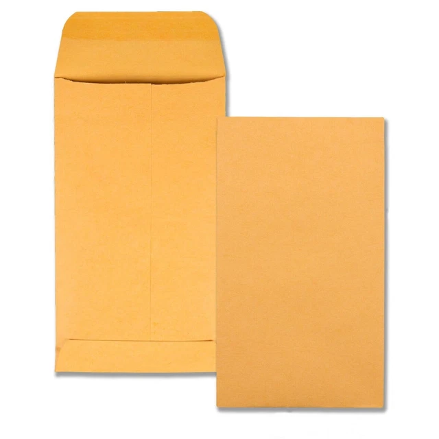 Quality Park #5 1/2 Coin Envelopes, 3 1/8 x 5 1/2, Gummed, Small Parts, Jewel...
