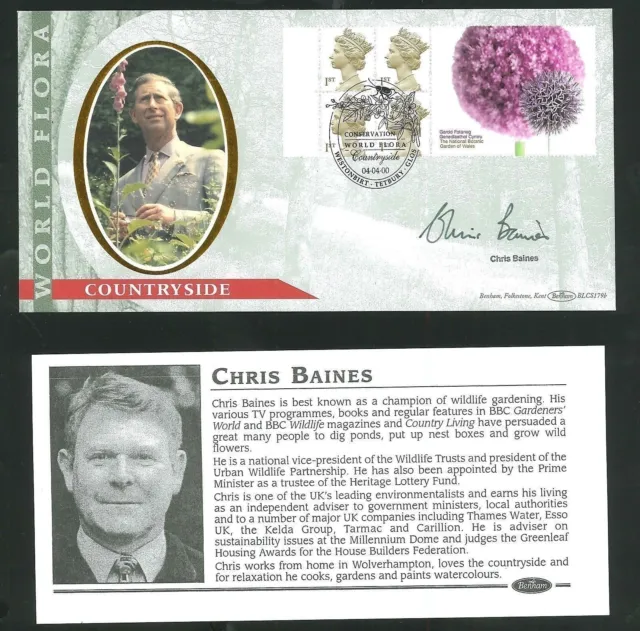 2000 Countryside FDC - Westonbirt Pmk - Signed by Chris Baines