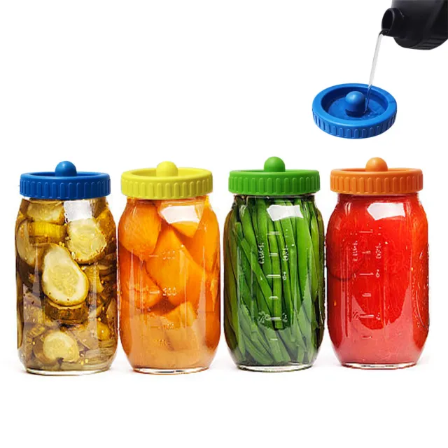 Mason Jar Fermenter Cap Plastic Pickle Pipes Durable Fermentation Lid Kitchen
