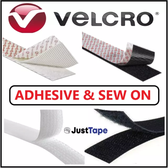 VELCRO® HOOK and LOOP SELF ADHESIVE VELCRO & SEW STITCH ON VELCRO Sticky Strips