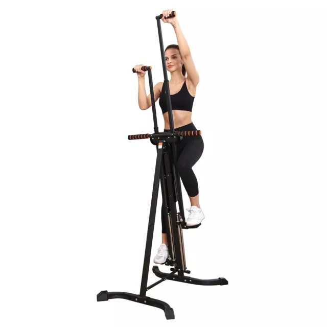 Foldable Vertical Climber Exercise Machine Fitness Stair Stepper for Home Gym