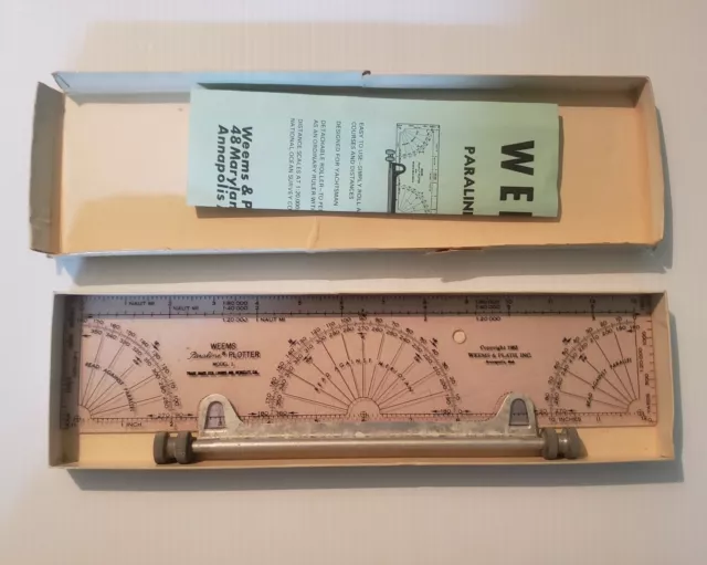 Vintage 1953 Weems & Plath Paraline Plotter model 1,  w/box & instruction sheet