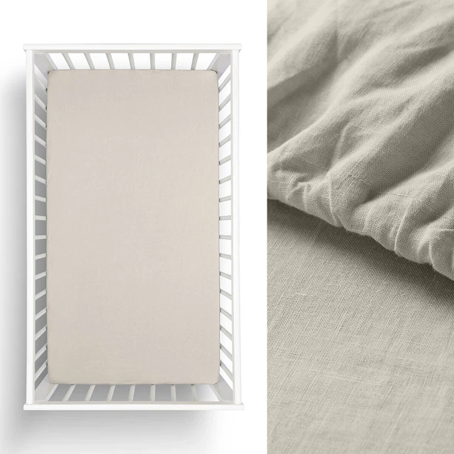 1 Pc Natural Hemp Cot Fitted Sheet by Little Gem