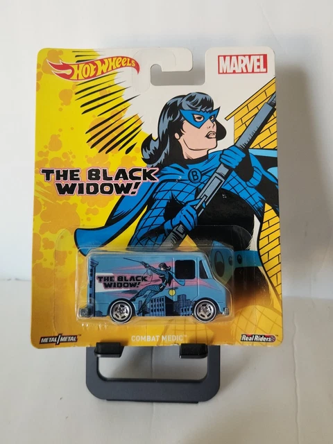 Hot Wheels Marvel The Black Widow Combat Medic with Real Riders  V22