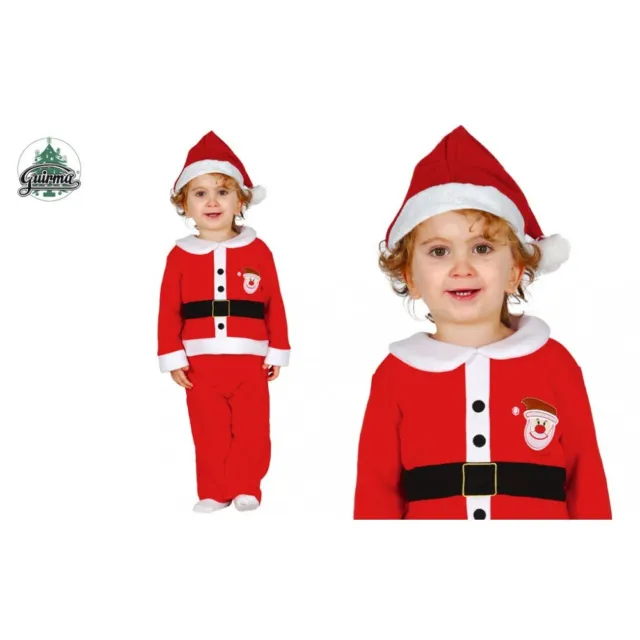 Costume Babbo Natale Neonato 90/94Cm Travestimento Di Natale