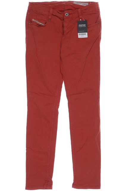 Jeans Diesel pantaloni da donna denim taglia EU 34 (W26) elastan, cotone rosso #1ec31c1