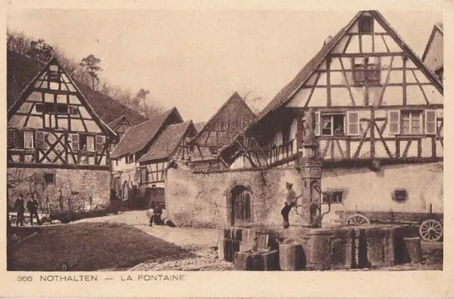 CPA  67 ALSACE près Sélestat Obernai Epfig Barr NOTHALTEN La Fontaine Animée