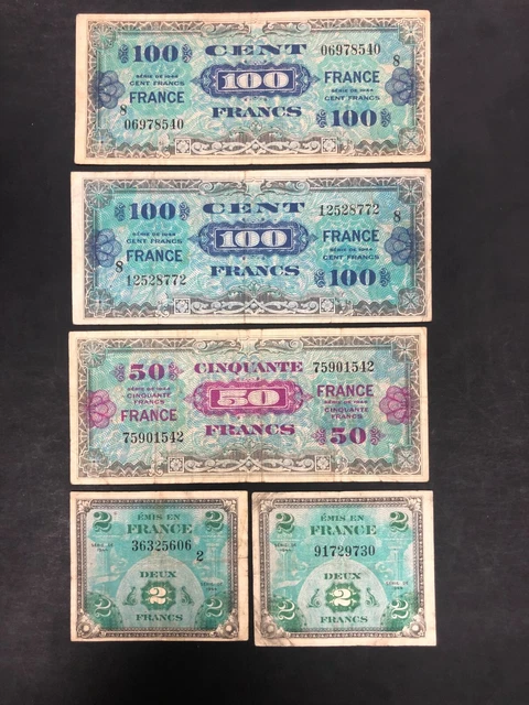 3566 - Lot de billets FRANCE 1944 - TB/TB+