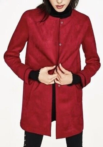 Zara red suede jacket clearance