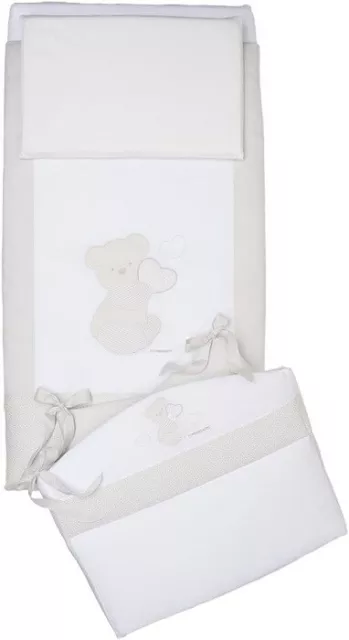 Foppapedretti Dolcecuore Completo Piumone con Paracolpi Bianco