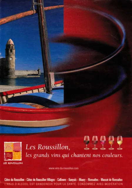 Advertising / Publicité de presse / LES ROUSSILLON , LES GRANDS VINS /  2002