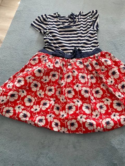 Next dress and leggings  age 5  navy red striped (c21)