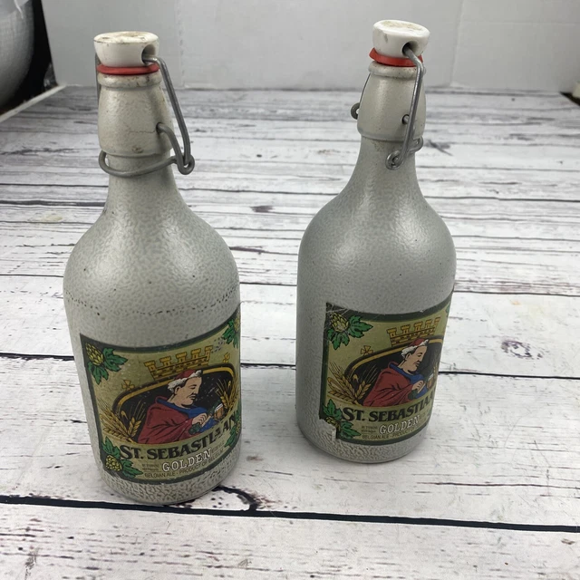 St Sebastian Golden Belgium Ale Bottle Lot Of 2