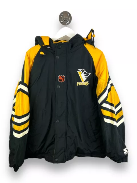 Vintage 90s Pittsburgh Penguins NHL Starter Insulated Full Zip Jacket Size Large