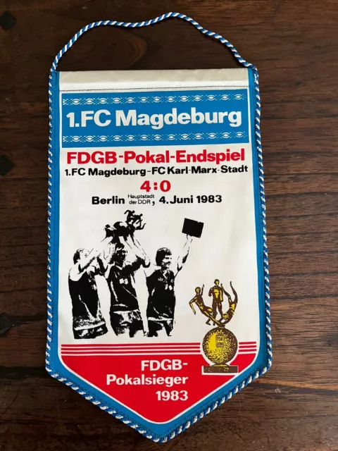 DDR Fußball Wimpel  1.FC Magdeburg  FC Karl Marx Stadt   FDGB Pokalsieger 1983