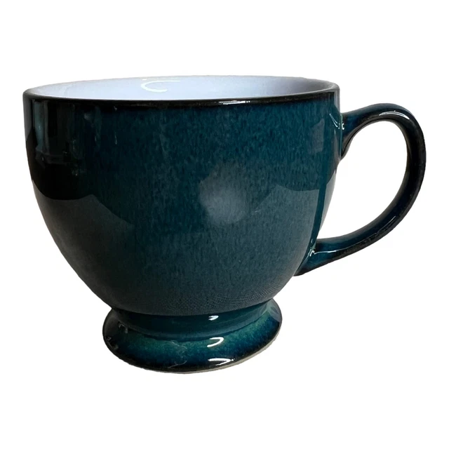 Denby Pottery Greenwich Green Footed Tea Cup 3"H - White Interior - England