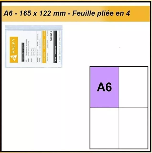 Buste Trasparenti A6, Adesive per Spedizioni, Documenti, Impermeabili, 100 Pezzi 3