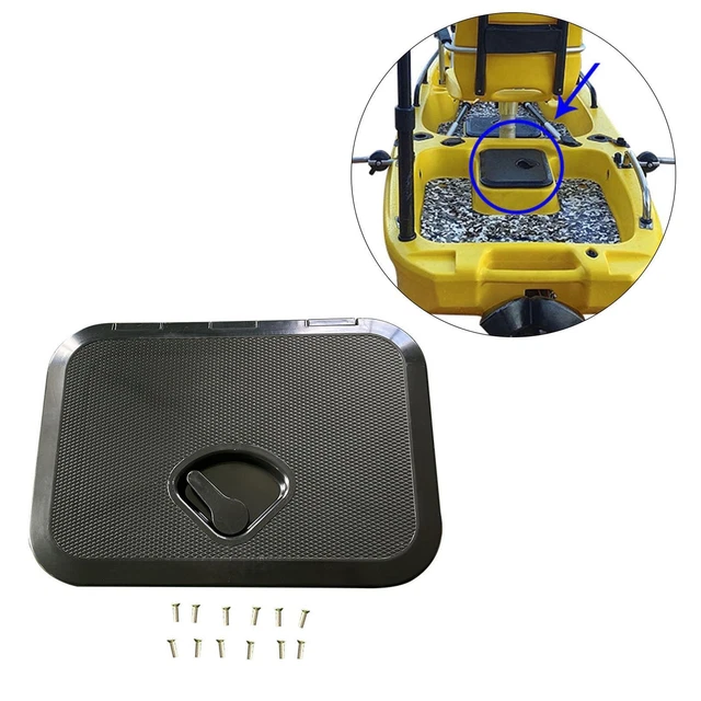 Lanterneau Caravane Trappe De Visite Bateau Trappe D'Accès Marine Seaflo - Couvercle Noir Antidérapant 43,9 X 31,5 Cm - Pour Pont De Bateau Bilge Pump Switch Trappe Deck Marine ABS Résistant Aux UV