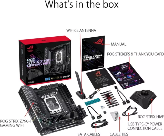 ASUS ROG Strix Z790-I Gaming WiFi Intel® Z790 LGA 1700 Mini-ITX motherboard, 10 3