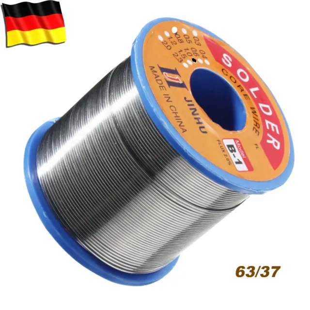 250g-500g Lötzinn 1,0mm 1,5mm Lötdraht solder wire lot Flussmittel 2.0% bleifrei