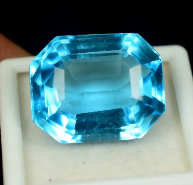 AIGUE-MARINE bleuâtre naturelle de 22,70 ct AAA+, pierre précieuse en vrac...