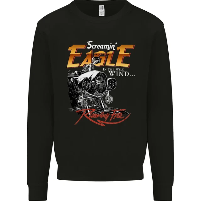 Screaming Eagle Biker Motorbike Motorcycle Mens Sweatshirt Jumper