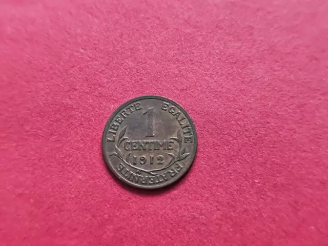 Frankreich    Dritte Republik       1 Centime  1912        siehe Bilder!