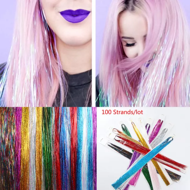  Hair Tinsel Strands Kit,12 Colors 2400 Strands Tinser