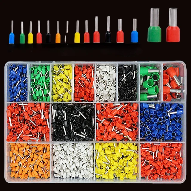 2120 Stück Aderendhülsen Set Sortiment isoliert Kabel Endhülsen 0,5mm - 16mm²