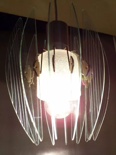 Vintage Deckenleuchte Erich Klemm E27 transparent 60er Jahre Design Lampe