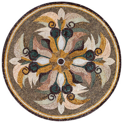 MD196, 39.37" Piscina Baño Azulejo Mosaico Medallón ideas