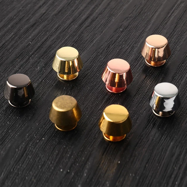4 piezas Remaches traseros en forma de cubo de metal con pernos para uñas prenda de cuero CraDS