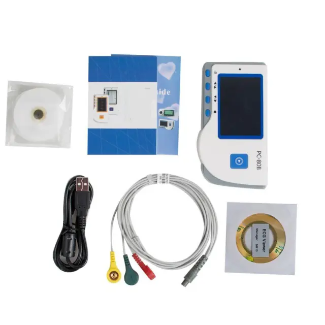 Carejoy Portable ECG EKG Heart Monitor Color Screen PC-80B for Health For