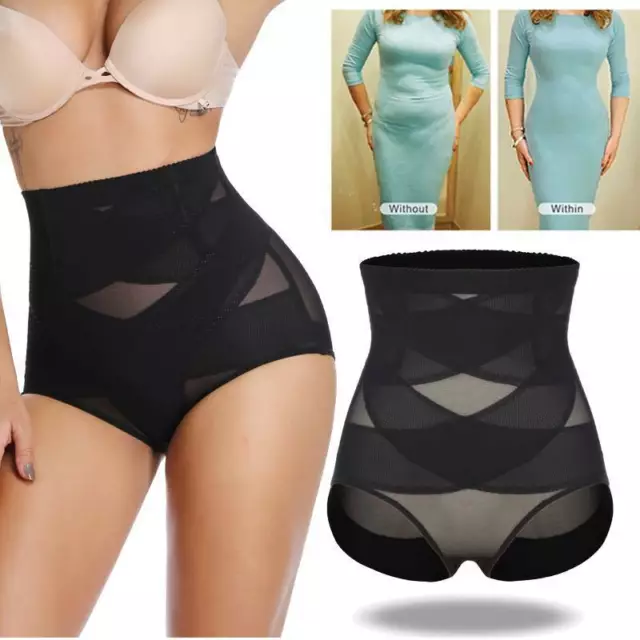 Women High Waist Slimming Tummy Control Knickers Shaper Briefs Underwear Panty