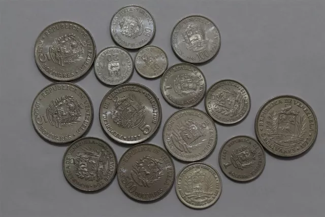 🧭 🇻🇪 Venezuela 1950'S To 1990'S Coins With Silver B66 #585 2