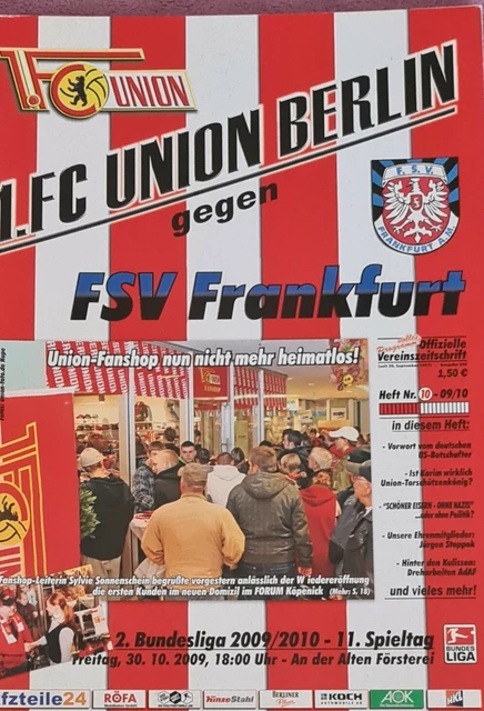 2009/10 2.BUNDESLIGA 1.FC Union Berlin FSV Frankfurt EUR 1,00