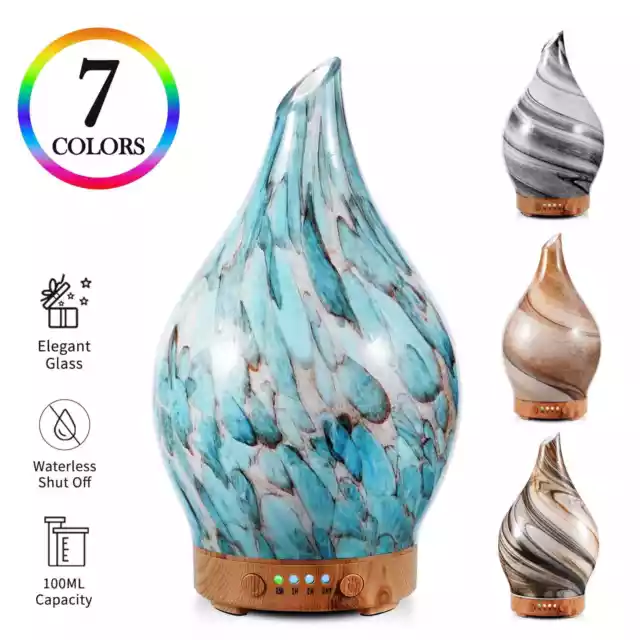 100ml Essential Oil Diffuser Humidifier Glass Aromatherapy Ultrasonic BPA Free