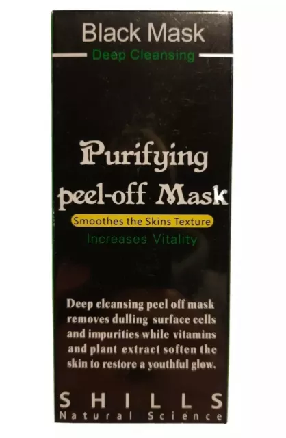 Black Mask Deep Cleansing Purifying Peel-Off Mask- Shills Natural Science