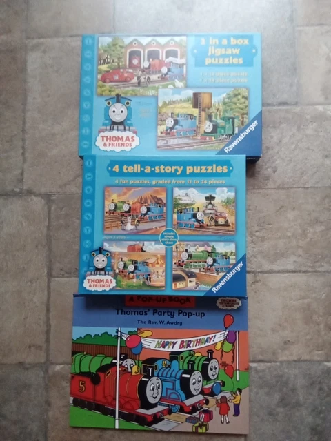 2 x Thomas der Tankmotor Stichsägen und ein Thomas Pop Up Buch