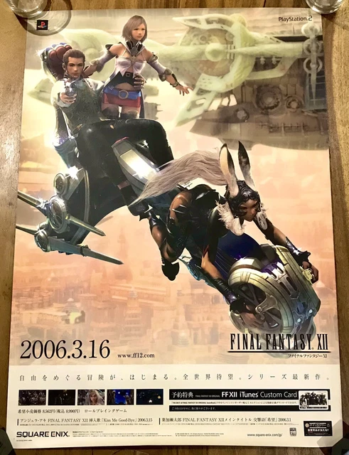 FINAL FANTASY XII B2 Promo Poster 2006 Store Display Not for