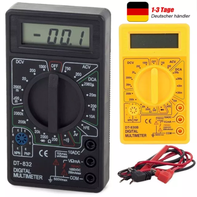 Multimeter Digital Voltmeter Spannungsmesser Spannungsprüfer Strom Messgerät