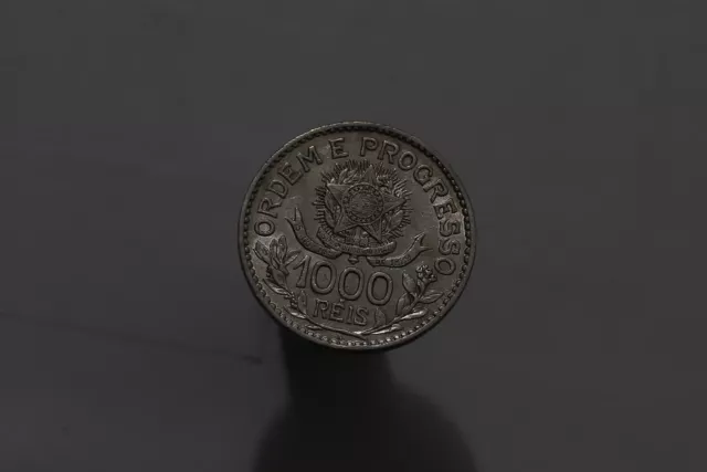 🧭 🇧🇷 Brazil 1000 Reis 1913 Silver B58 #Z8019
