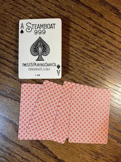 1929 Steamboat 999 Playing Cards Trick Deck Antique Vintage US USPCC Magic