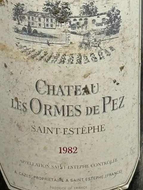 Chateau LES ORMES DE PEZ 1982 Grand Vin de SAINT-ESTEPHE Top niveau 2